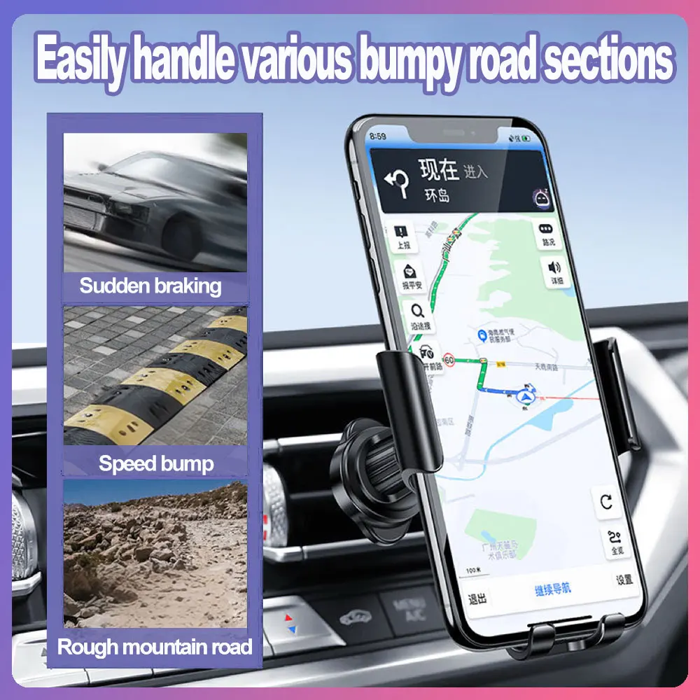 Car Phone Holder Car Air Vent Clip Mount Mobile Cell Stand Smartphone GPS Support For 5-7 Inch Mobile Devices Car Accessories