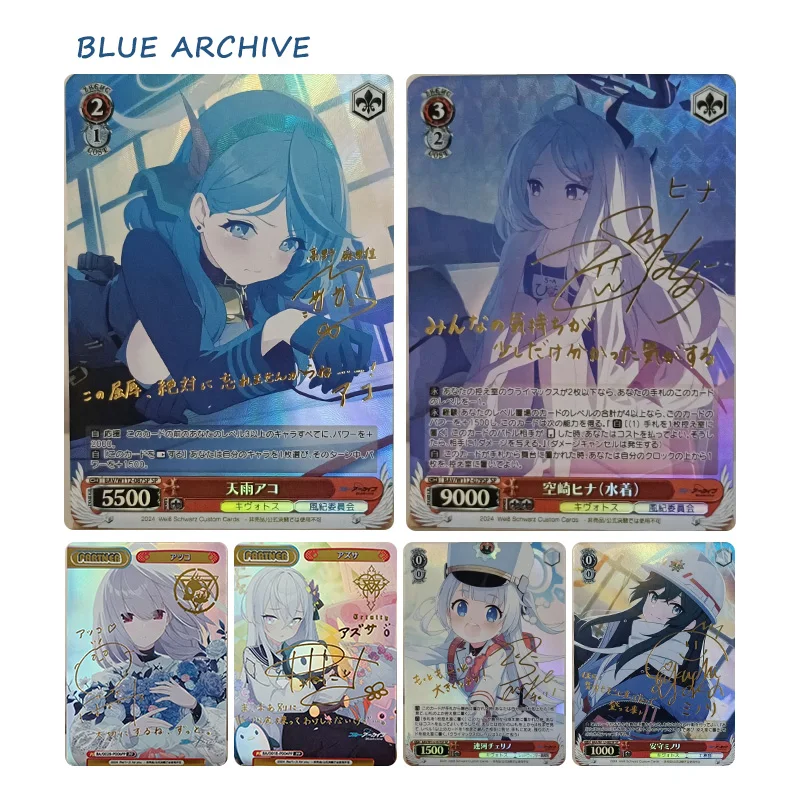 

Diy Homemade Blue Archive Game Персонаж Sunaookami Shiroko Ayane Kuchinashi Yume Золотой цвет Знак Коллекция карт Игрушки Подарок