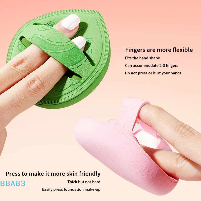 【B】 1 pièces fond de teint créatif bouffée de poudre Super doux coussin d'air maquillage mélangeur éponge humide et sec double usage applicateur cosmétique