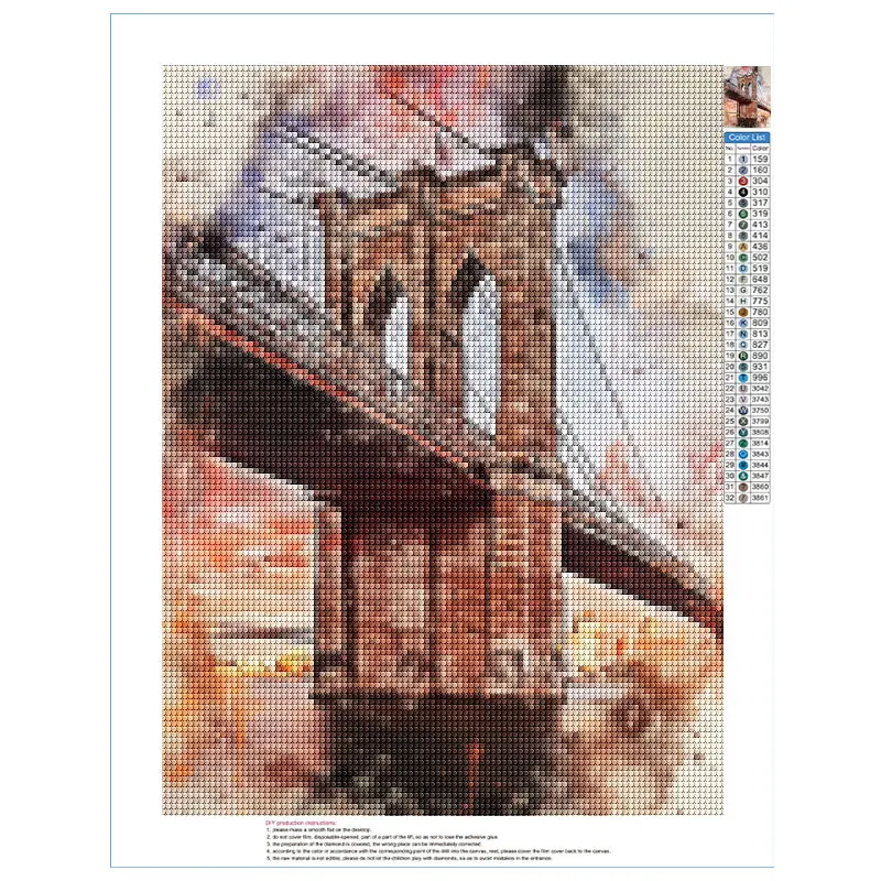 5D DIY Diamond Painting Famous Attractions Full Round Diamond Mosaic Scenery Diamond Embroidery Kit Rhinestone Home Decoration