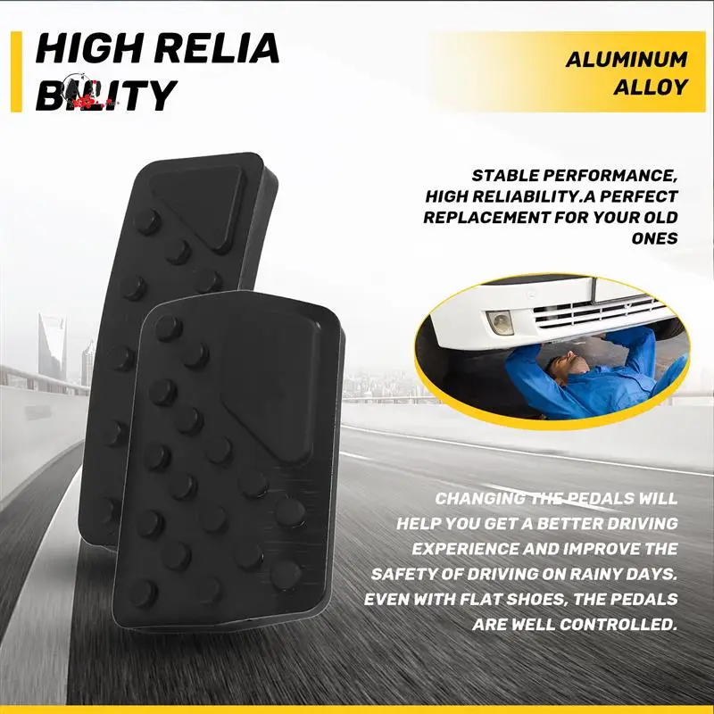 

A10E-For Dodge Durango Jeep Grand Cherokee 2011-2021 No Drilling Aluminum Brake And Accelerator Pedal Covers