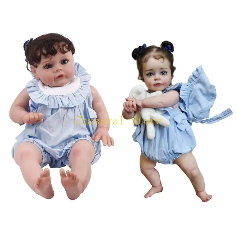 E7CE 60cm Reborns Finished Doll Painted Moving Arm & Leg Realistic Painted Art Doll