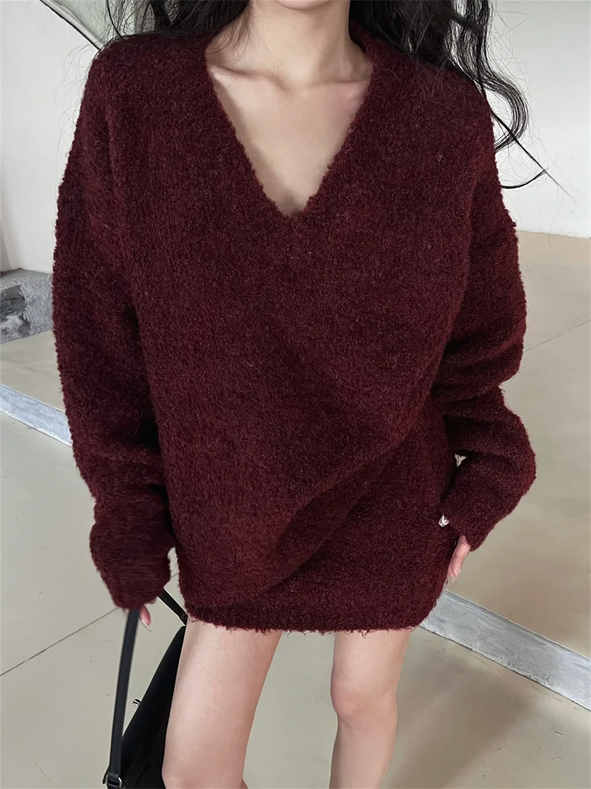 Alien Kitty Lazy Style Pullovers Sweaters OL Women Chic Knitwear Gentle 2024 High Waist Slim Mini Skirts New Elegant Spring