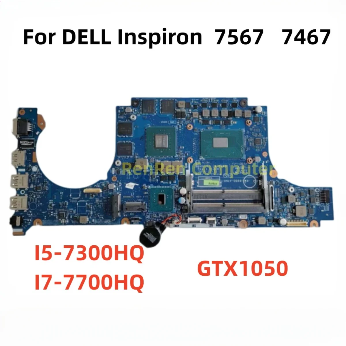 LA-D993P For dell Inspiron 15 7567 P65F Motherboard with I5-7300HQ I7-7700HQ CPU