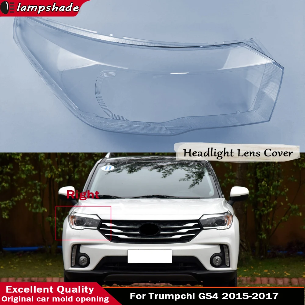 Auto Head Light Lamp Case Glass Lens Shell Headlamp For Trumpchi GS4 2015 2016 2017 Car Front Headlight Cover Lampshade Caps