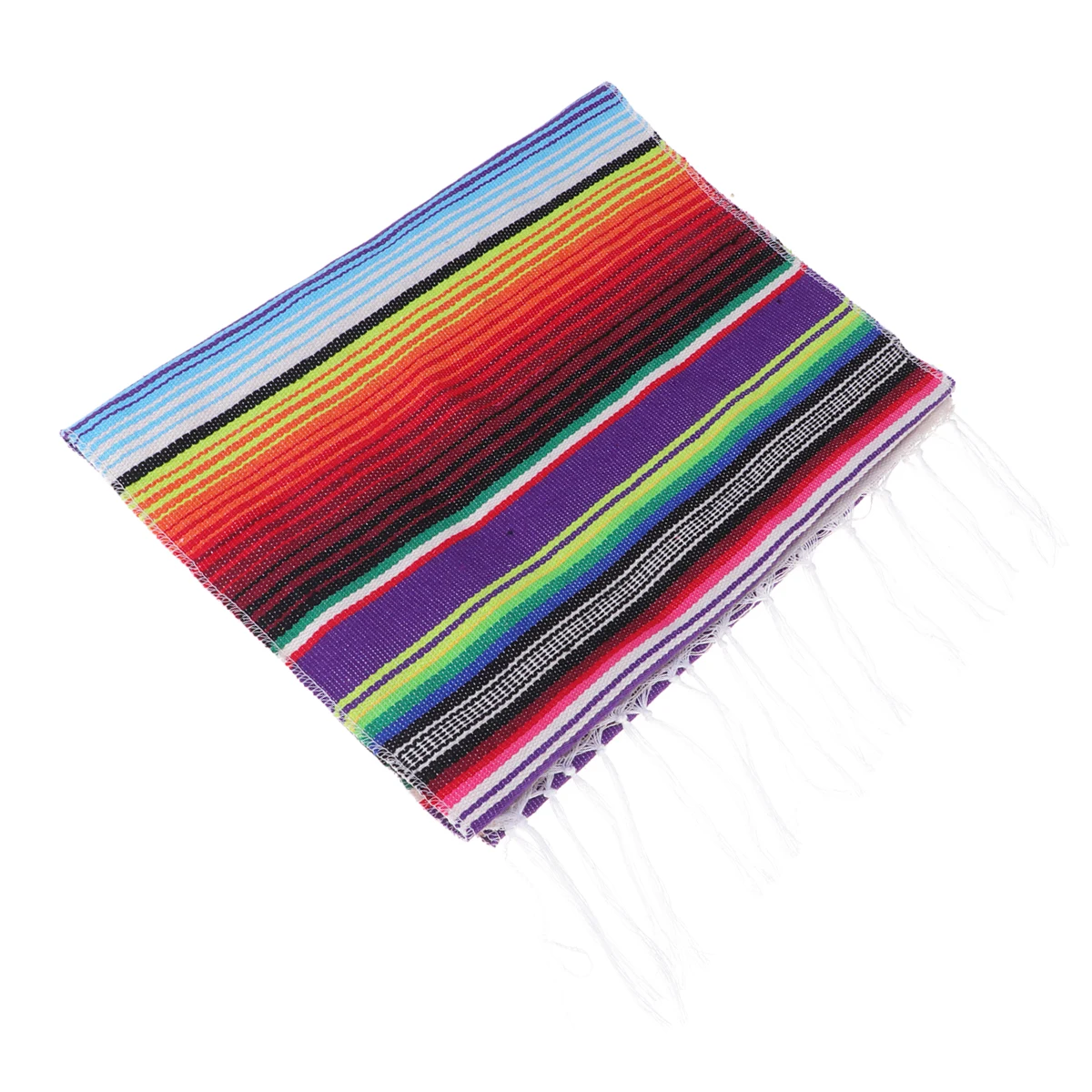 

Rainbow Tablecloth Runner Colorful Table Cover Stripe Decorative Runner Reusable Picnic Mat Party Banner Holiday