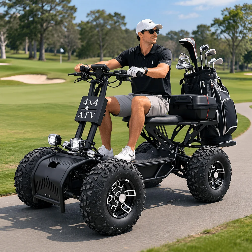 2026 New Design 10000W Motor Electric  Scooter  Trolley Cart For Adults 4 Wheel 60Ah High Capacity Battery Mobility