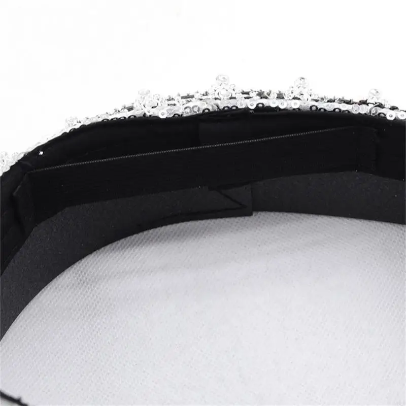 M6CD قبعة البحرية المتلألئة أزياء الكابتن قبعة العروس الرقيب قبعة المرحلة الدعائم خوذة