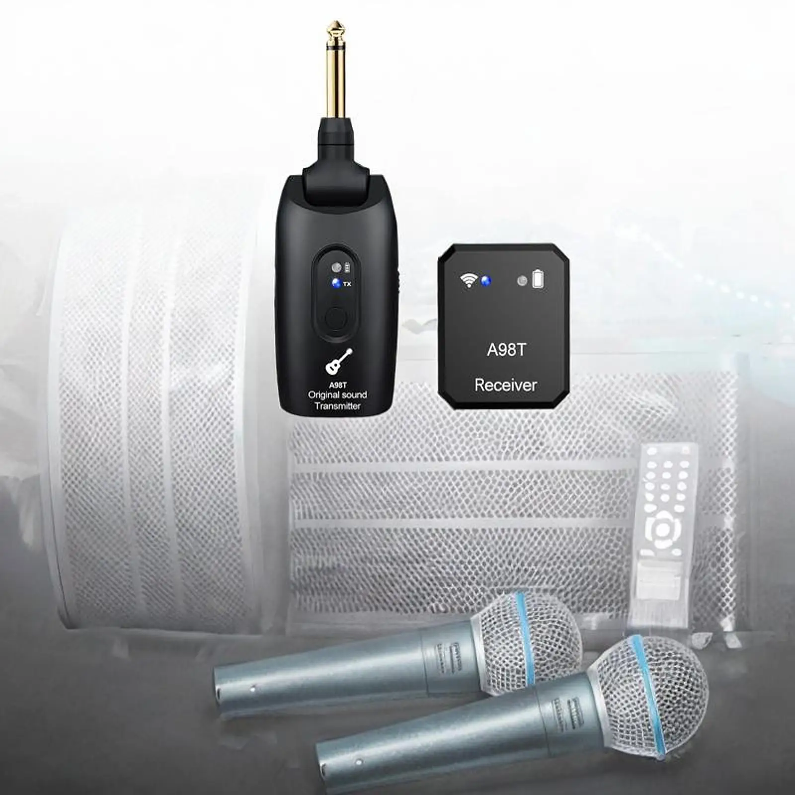 

Wireless in Ear Monitor System Audio Transmitter Receiver for Band Rehearsal