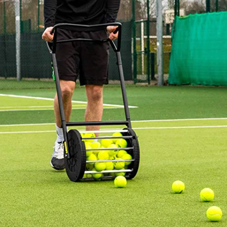 

Tennis Ball Pick Up Equipment - Mower Pick Up Tube Ball Hopper and Carts - Effortless Tennis Ball Collection for Ultimate Court
