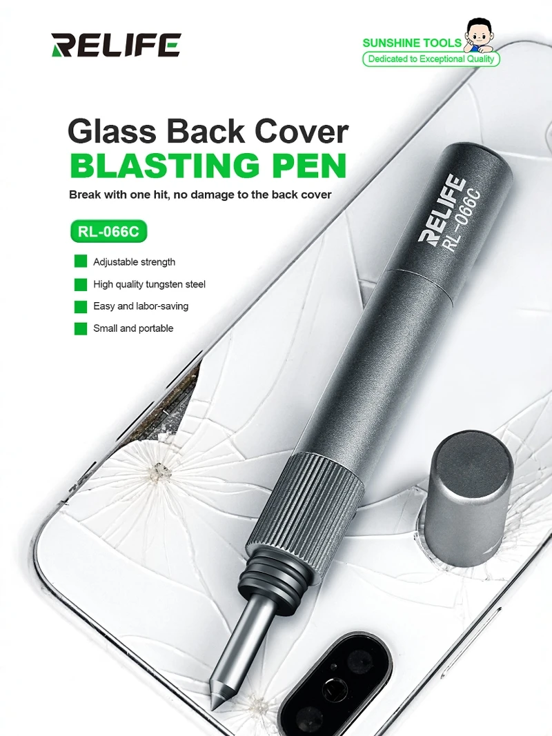 

RELIFE RL-066, стеклянная задняя крышка, пескоструйная ручка, инструмент для разборки задней камеры для iP8-16PM/HW P/MATE