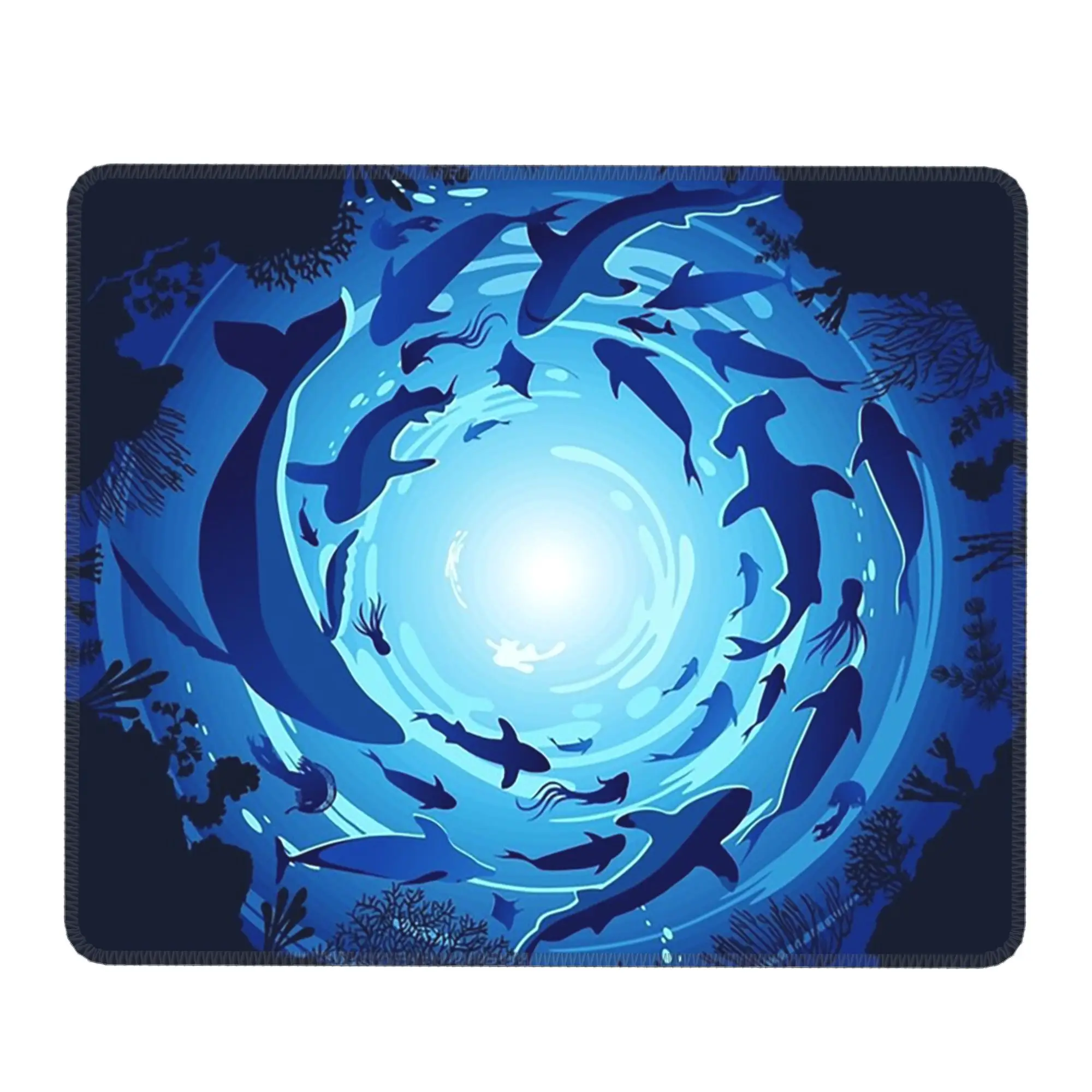 Underwater Cave Shark Themed Mouse Pad Computer Keyboard Mouse Mat Gamer PC Laptop Desk Mat Office Table Mats