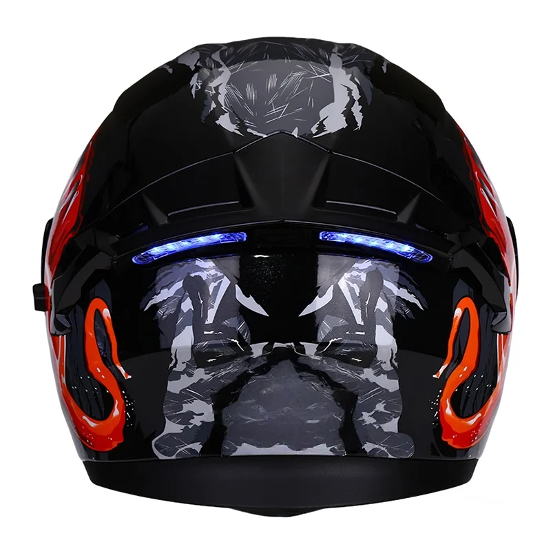 

STLF ZoomLon Best Selling LED Tail Lights Full Face Modular Capacetes Helmet for Adults ABS Motorcycles Accessories Hot Sale