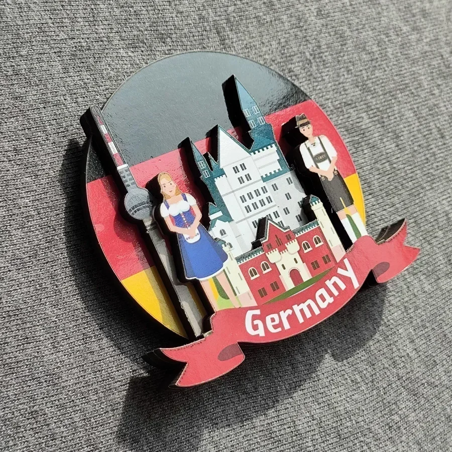Russia Thailand Dubai Austria Las Vegas New York USA Germany Norway Italy London Wooden Fridge Magnets Tourist Souvenir