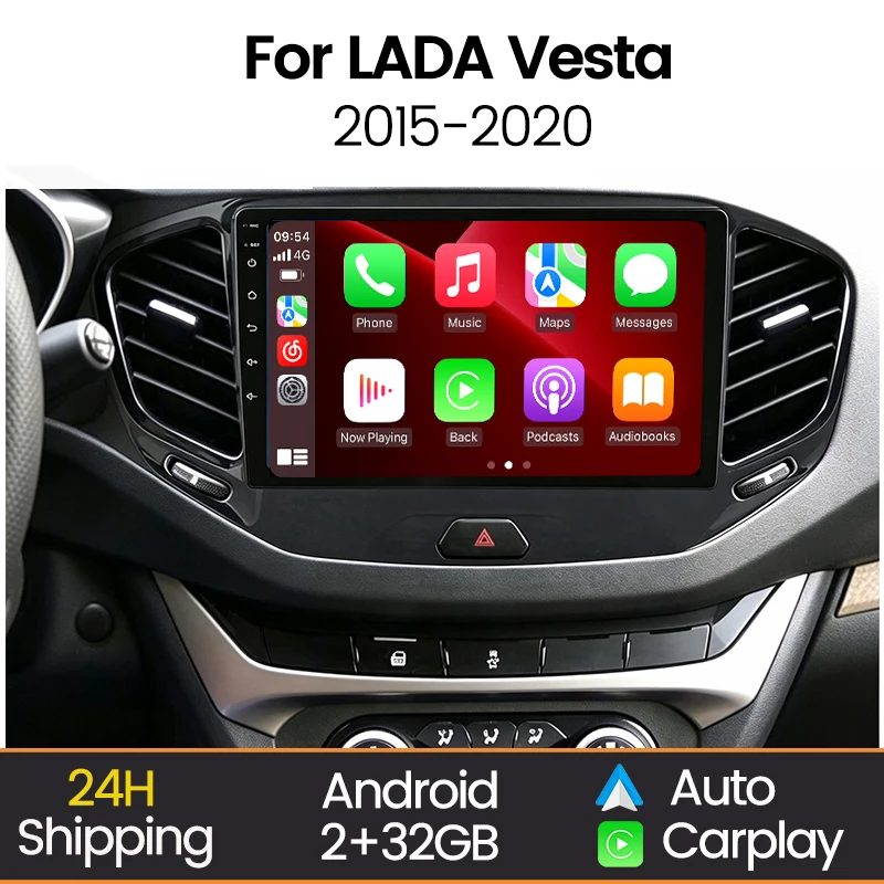 MEKEDE Android Auto Wireless Carplay Car Radio Multimedia Player For LADA Vesta Cross Sport 2015 - 2022 Head Unit WIFI BT 2Din