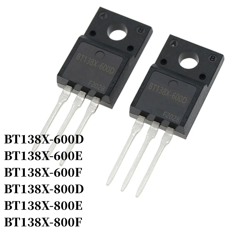 

10~1000Pcs BT138X-600D BT138X-600E BT138X-600F BT138X-800D BT138X-800E BT138X-800F Triac TO-220F 12A 600V/800V DIP Thyristor