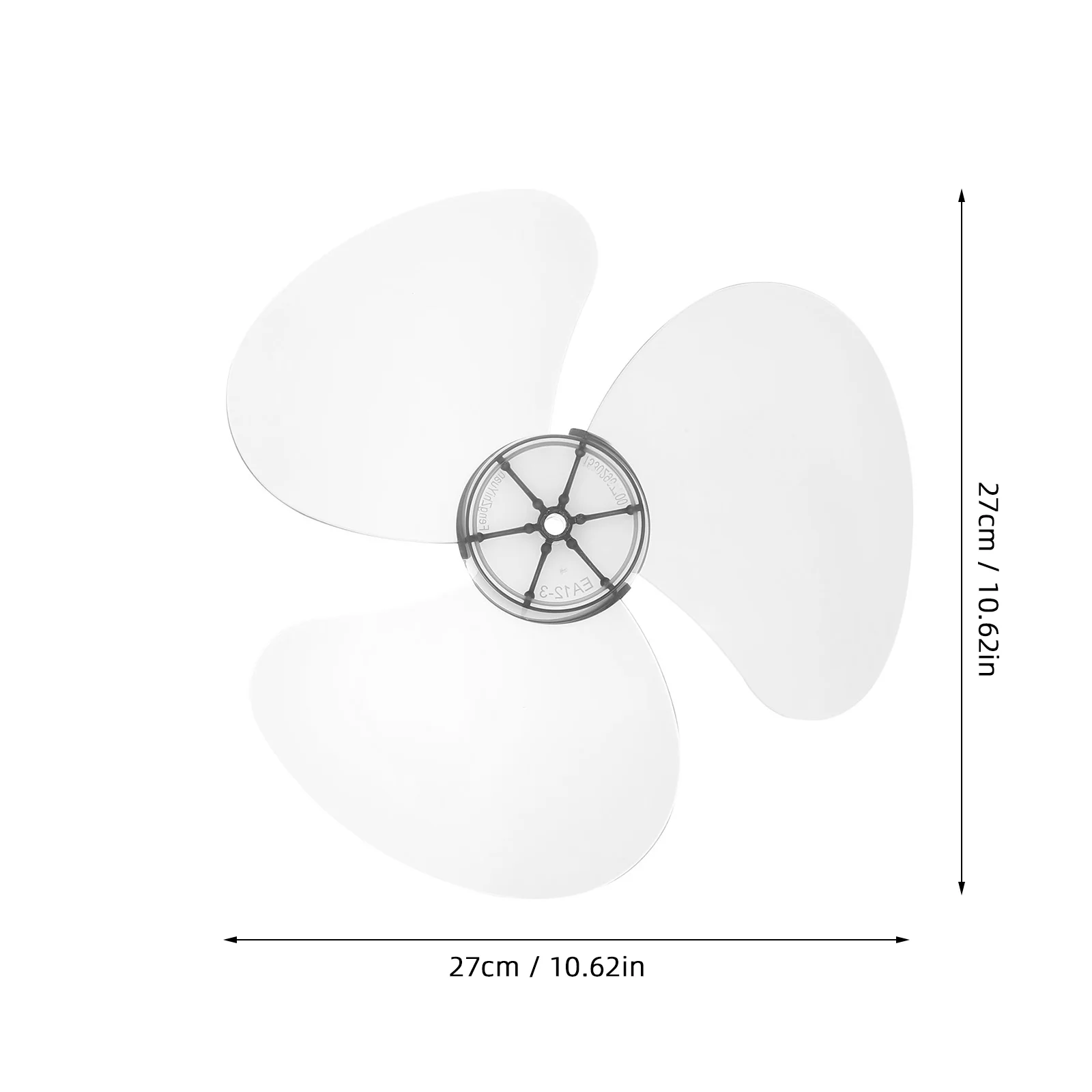 12 Inch Plastic Fan Parts Blades 3 Leaves Electric Mini Replacing Ceiling Fan Partss for Replacement Parts