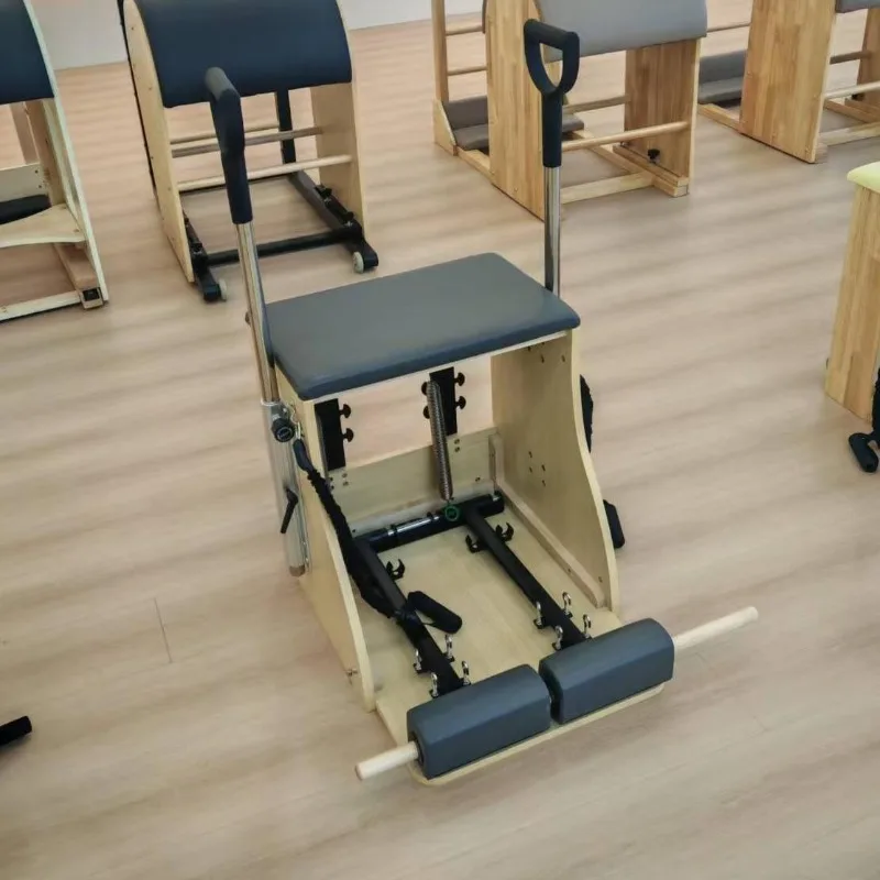 YTYIN Manufacturer Hot Sale Oak Body Wunda Chair Wooden Bottom Pilates Chair Fitness Exercise Equipment Pilates Studio Wenda Cha