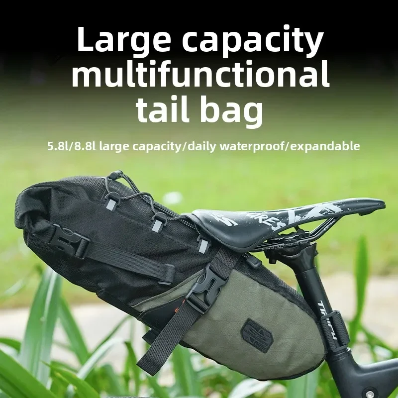 Outdoor bicycle multifunctional tailstock road bike large capacity 5.8L/8.8L long-distance essential waterproof tailstock