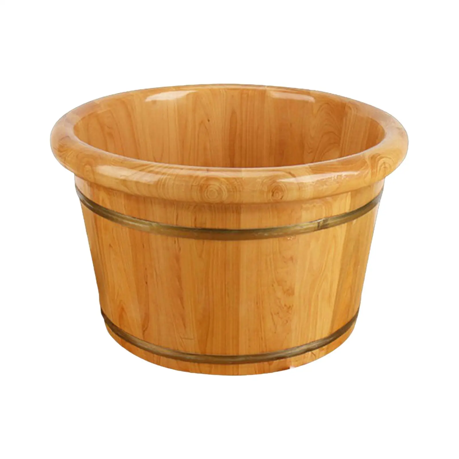 Foot Baths Wood Foot Tub Wooden Barrel Thick Barrel Round Edge Durable Foot Washing Bucket for Women Men Home Foot SPA Hotel