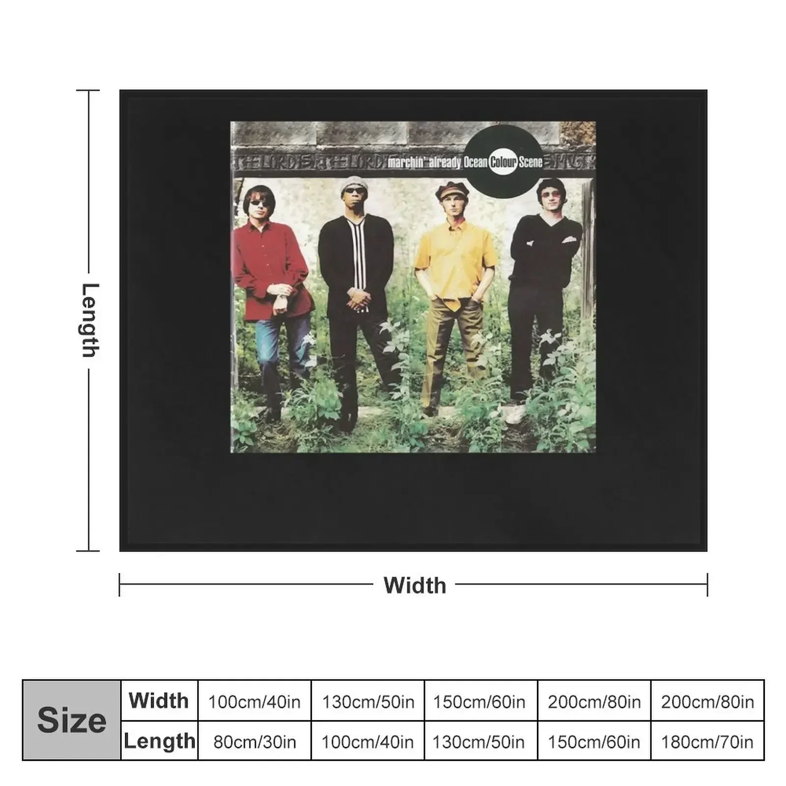 Ocean Colour Scene Marchin&x27; Already Classic T-Shirt.png Throw Blanket bed plaid Kid'S Multi-Purpose Plush Blankets