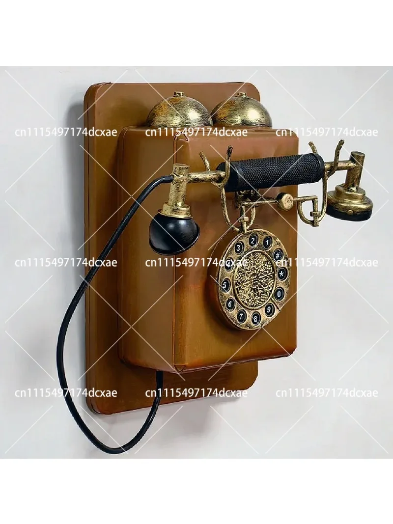 Retro Wall-Mounted Telephone Model for Shop Window, Bar & Photo Studio Prop