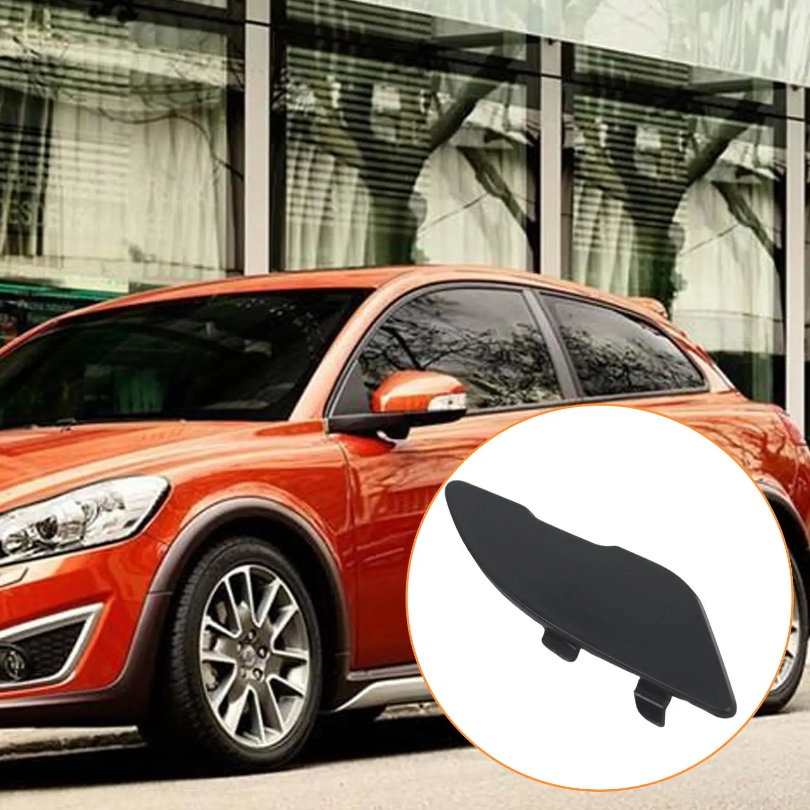 

Крышка фаркопа переднего бампера, черный пластик для Volvo C30 MK1 2010-2013, аксессуары для кузова автомобиля