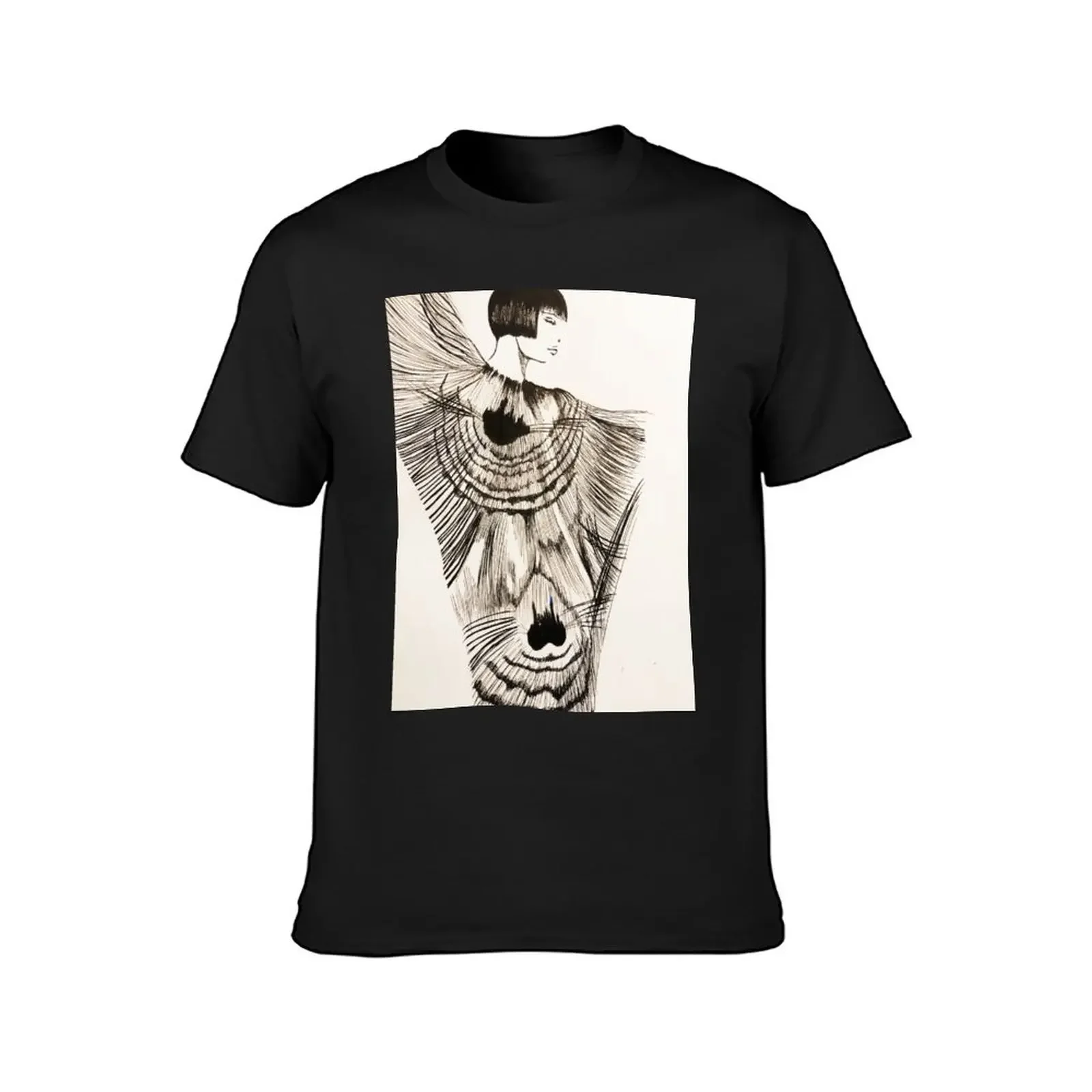 Valentina di Crepax Peacock Dress T-Shirt plus size clothes oversized t shirt men