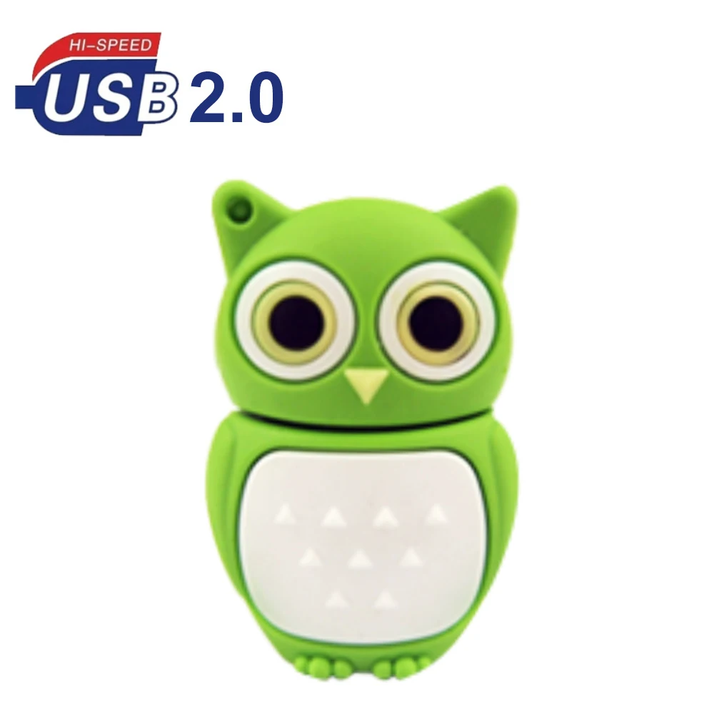 

1pcs animal Owl usb flash drive 4GB 8GB cartoon Color 16GB U disk 32GB pendrive 64GB 128GB cute pink pig memory stick 2.0