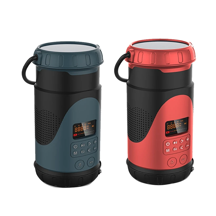 Multifunctional Solar Speaker Light up Outdoor Experience Camping Lantern Flashlight SOS Global Satellite Home Radio Speakers