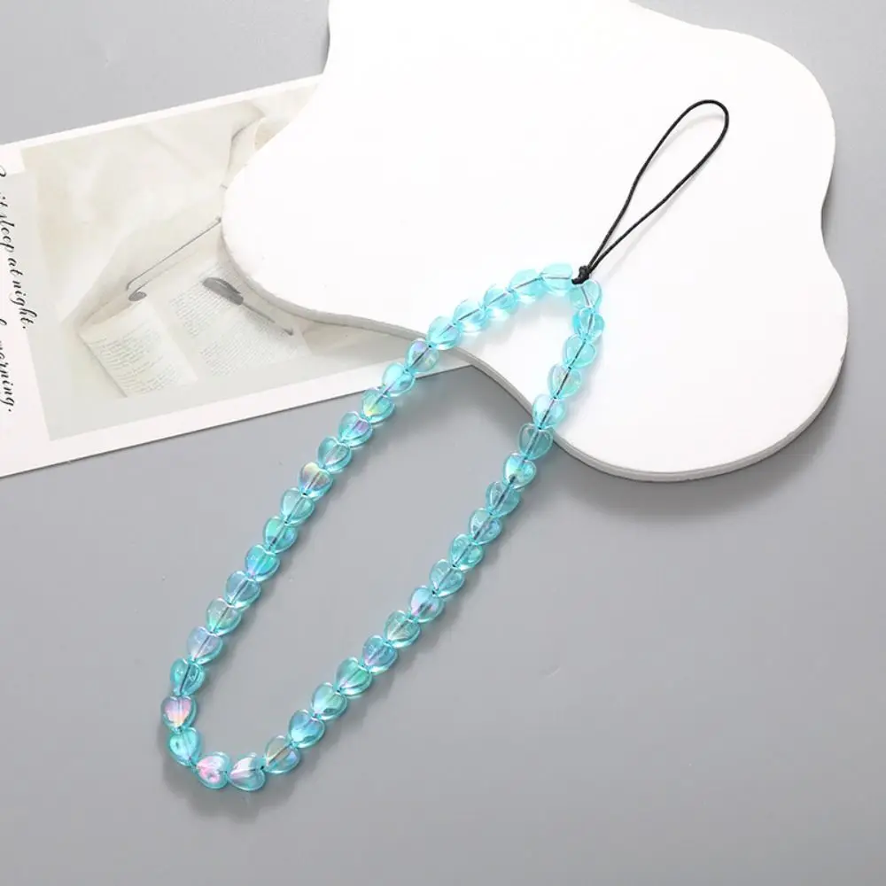 

Pendant Star Beaded Phone Chain Y2K Anti-Lost Heart Beaded Phone Strap Acrylic Lovely Mobile Phone Lanyard Chain Hanging Jewelry