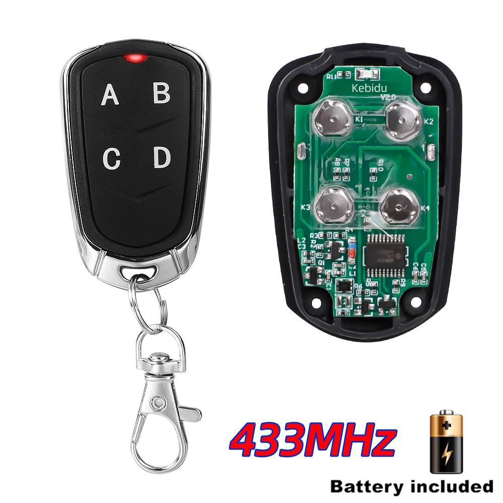 433Mhz 4CH Duplicator Remote Control Electric Gate Garage Door Opener Remote Controller Fixed Rolling Code Cloning Code Car Key