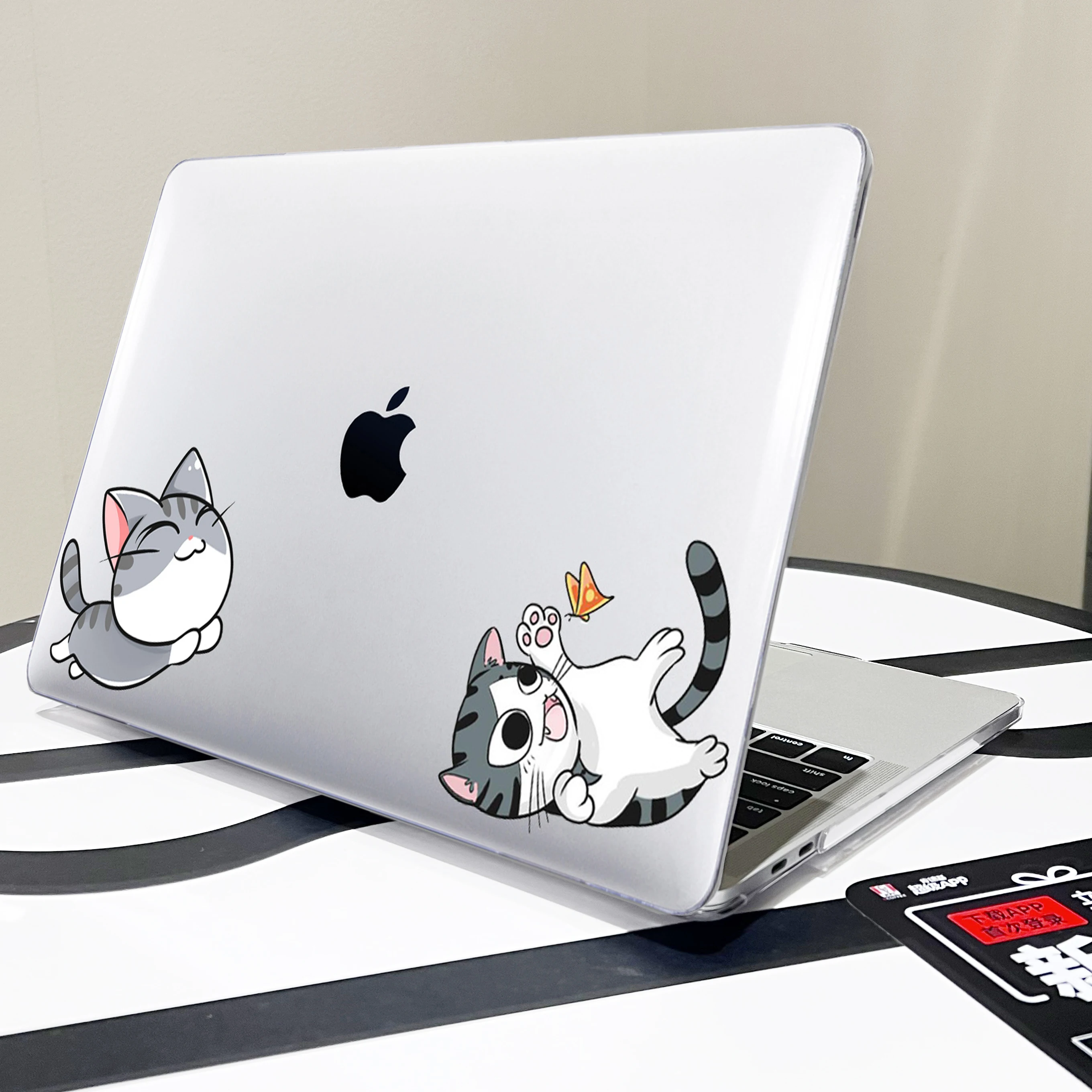 Süße Katze Laptop-Tasche für MacBook Air 13 15,3 m1 m2 Pro 13 14 16 incha2941a2681a2179a2337a2338a2289 Touch Bar/ID-Abdeckung