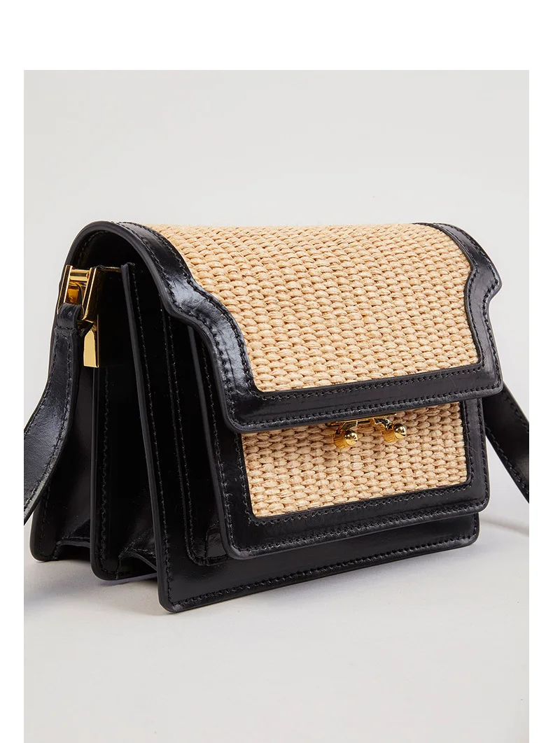 Purses and handbags For Women Luxury Designer straw clutch bag Femme summer bag crossbody shoulder rattan bag wicker bag