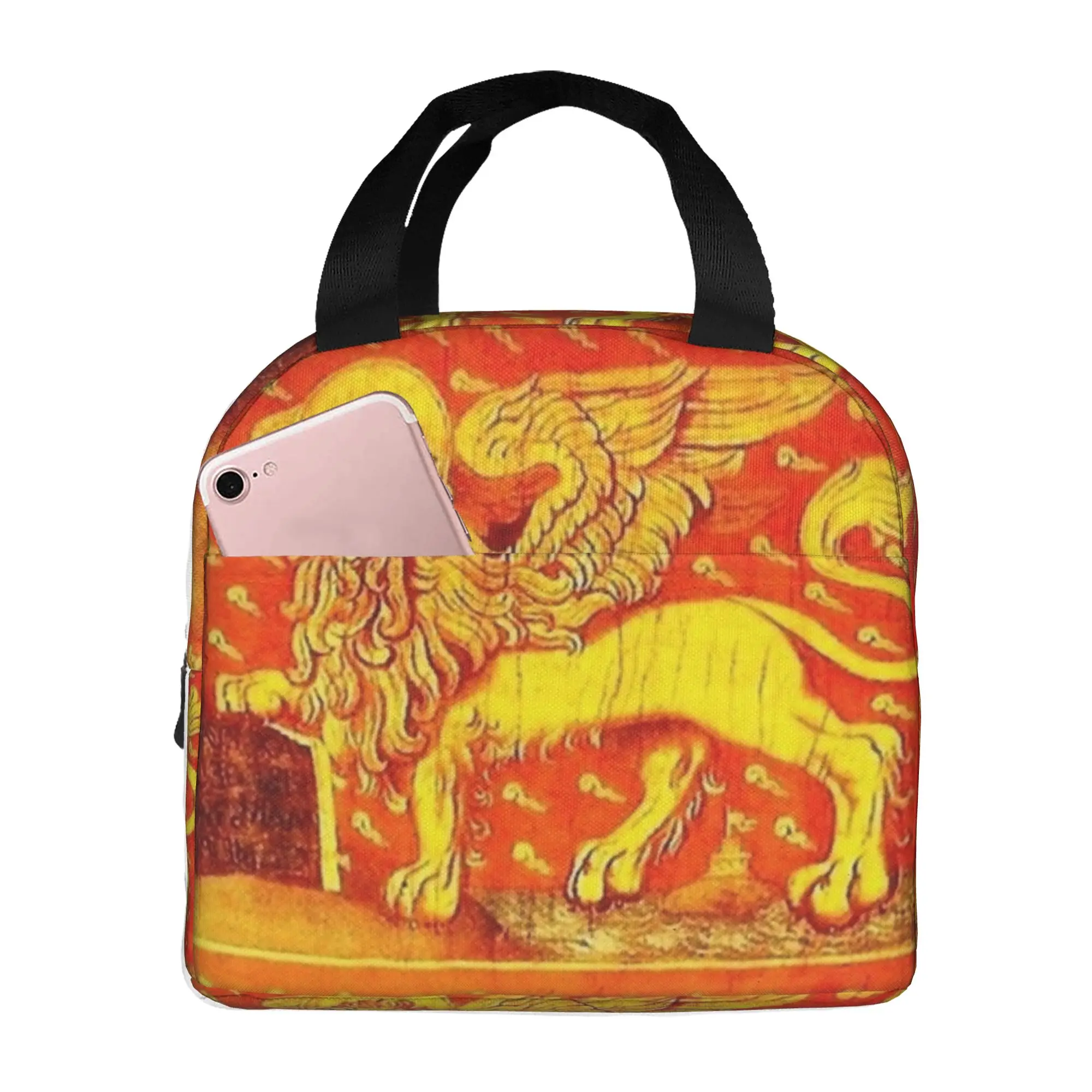 Venice Veneto Flag Insulated Lunch Tote Bag for Lion of Saint Mark Portable Thermal Cooler Food Lunch Box Work School Travel