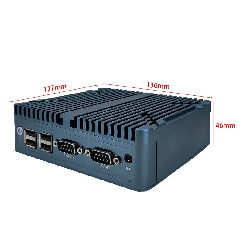 Mini PC industriale di alta qualità con computer desktop J1900 Fanless SSD DDR3L Display VGA Processore HDD I3 da 4 GB di memoria