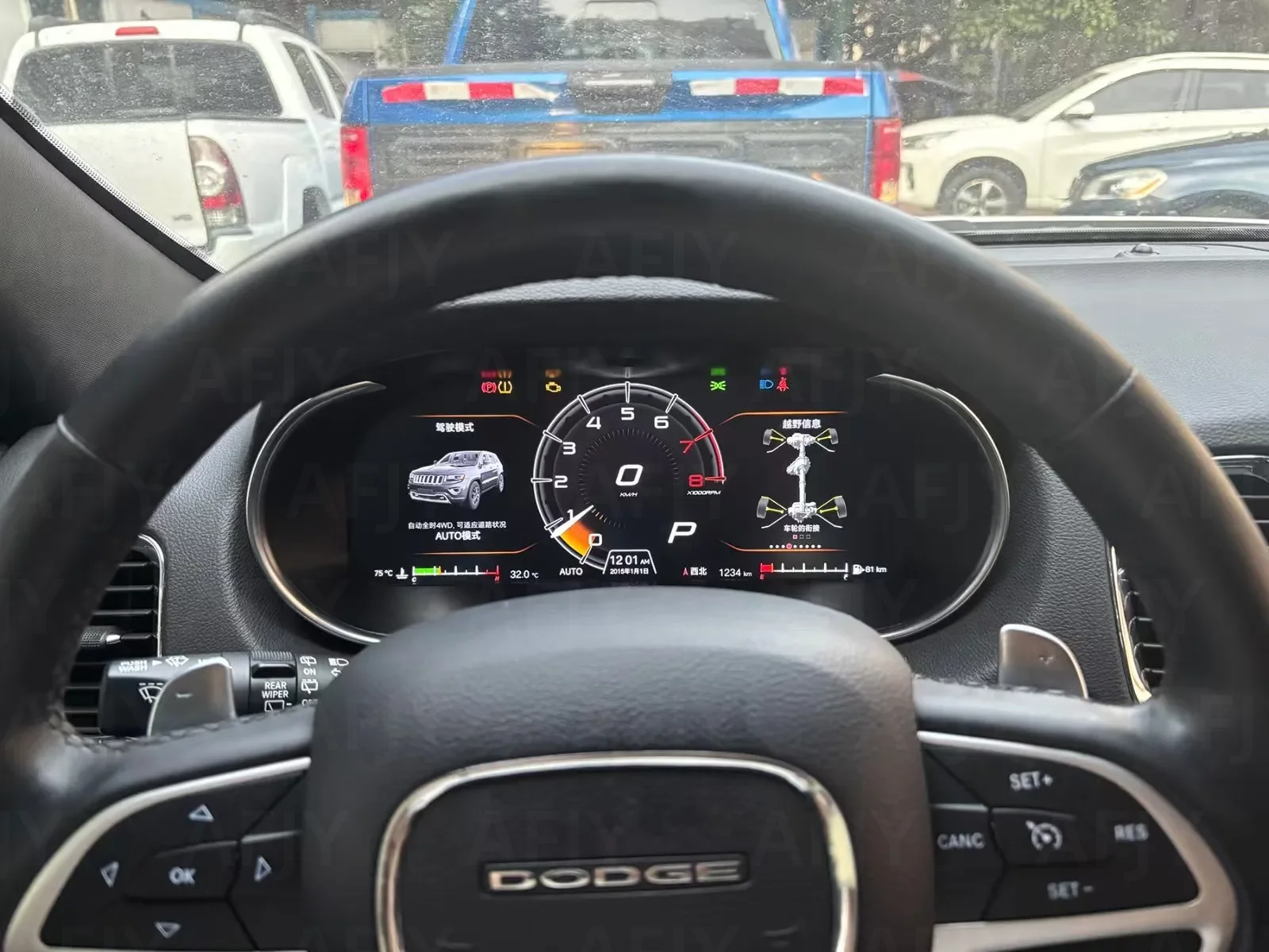 أداة العنقودية الرقمية للسيارة دودج دورانجو 2008 2009 2010 ~ 2021 لوحة القيادة Carplay عرض مقياس سرعة قمرة القيادة الافتراضية #6