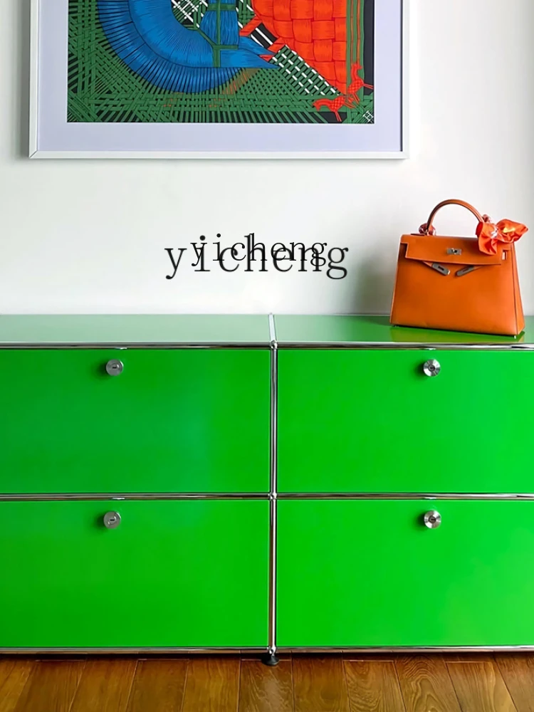 Mid-Ancient  Module Cabinet Modern Minimalist Sideboard Cabinet Chest of Drawers Locker