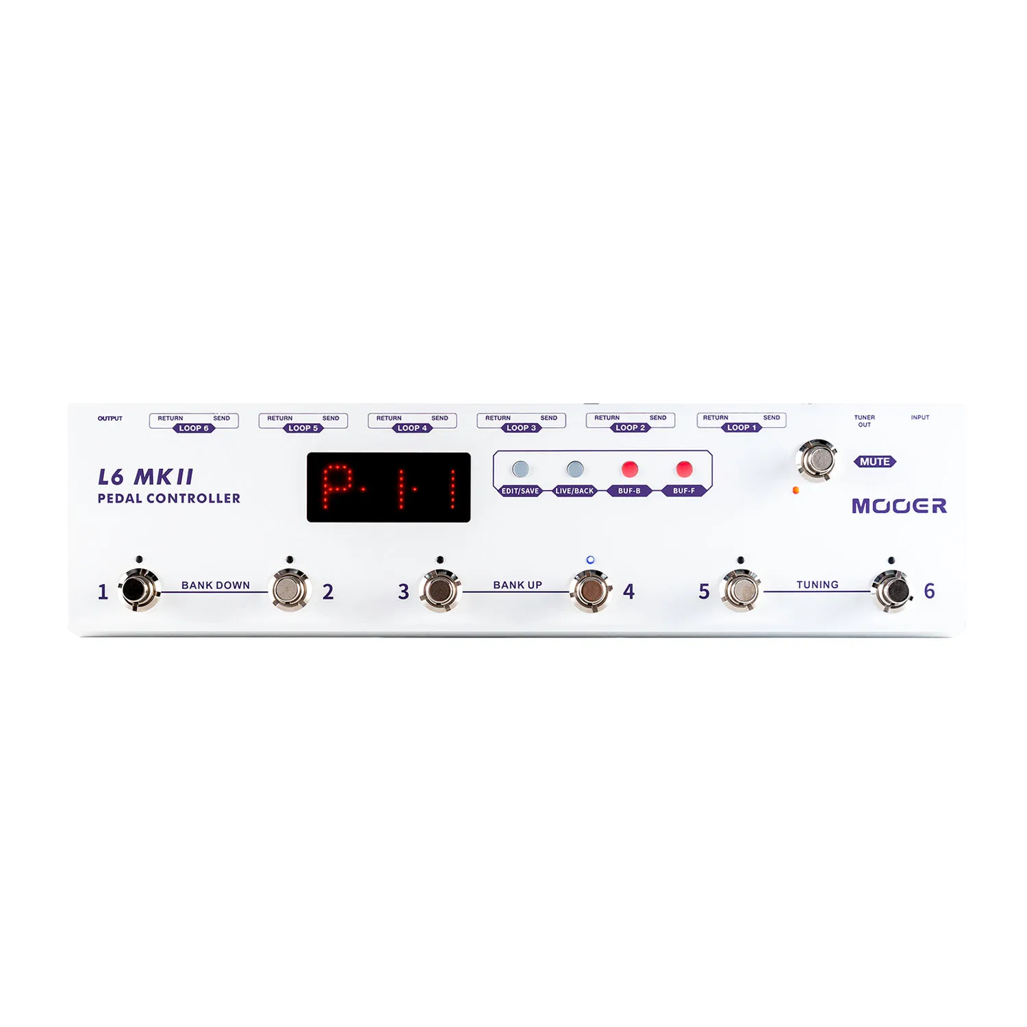 

MOOER PCL6 MKII Pedal Controller Programmable Loop Switcher with 6 Loops L6 PL6 Connector LED Display Guitar Parts & Accessories
