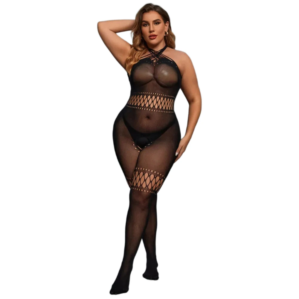 Mesh Hollow Women's Body Suits Erotic Fishnet Full Body Stockings High Quality Bodycon Underwear Fashion Sleeveless Jumpsuit