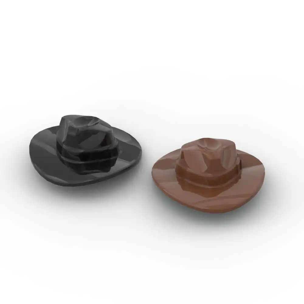 MOC 10 pièces pièces briques 61506 Fedora couvre-chef chapeau blocs de construction ensemble figurines assembler particules bricolage jouets enfants cadeaux d'anniversaire