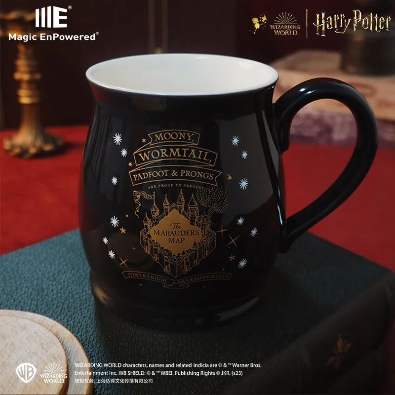 Miniso Warner Bros. Harry Potter The Marauder'S Map Hot Water Temperature Sensitive Color Changing Mug Ceramic Cup Birthday Gift