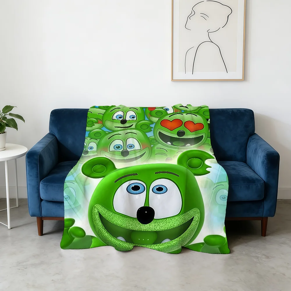 Cartoon Gummibar Funny Blanket Flannel Warm Soft Throw Blanket For Room Sofa Childish Birthday Gifts