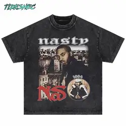 2024 Men Portrait Graphic DTG Prints Tshirt Summer Cotton T Shirt Harajuku Hip Hop T-Shirt Streetwear Casual Tops Tees Y2K