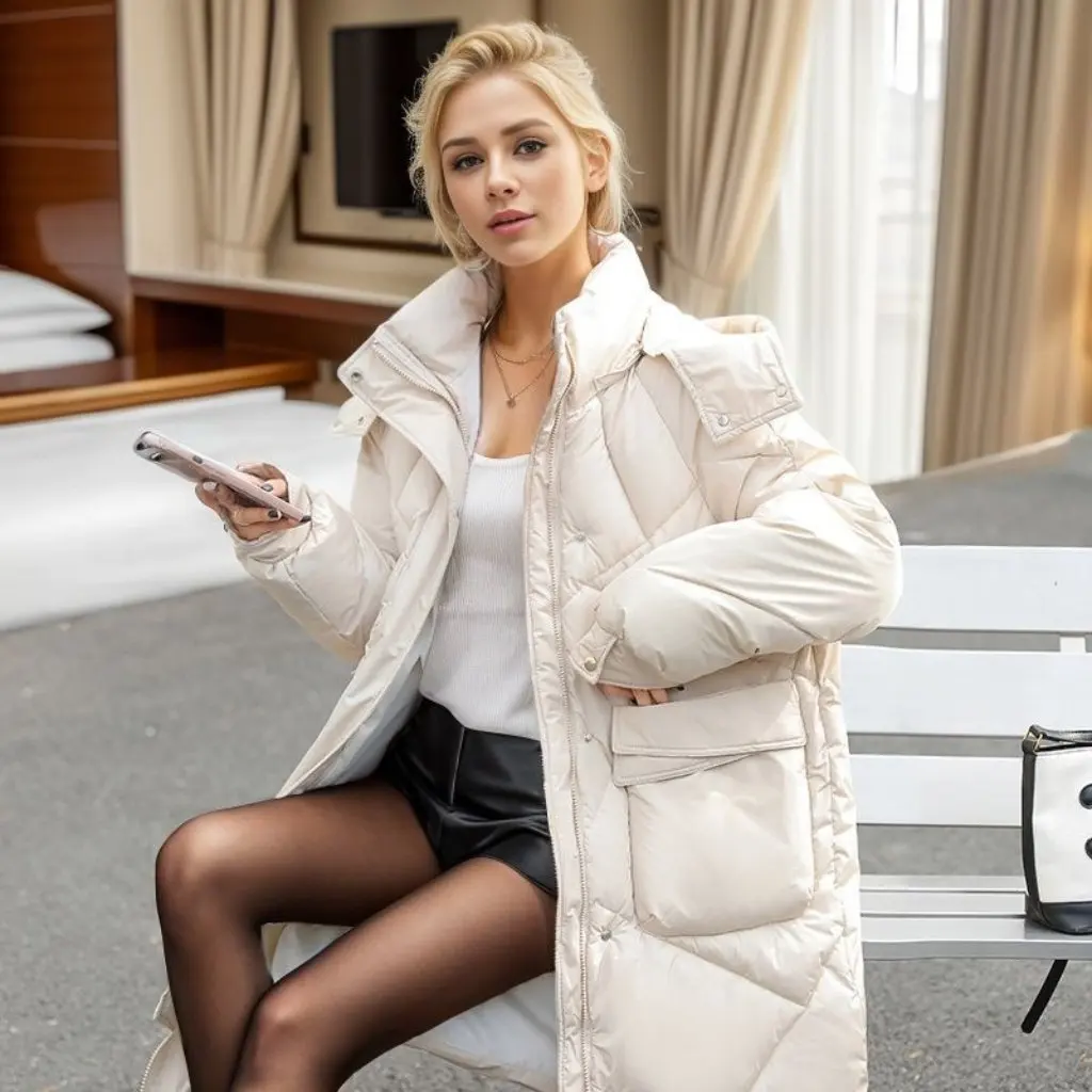 

Женское толстое пальто в корейском стиле, зимняя пуховая куртка с хлопковой подкладкой, свободная хлопковая верхняя одежда средней длины выше колена