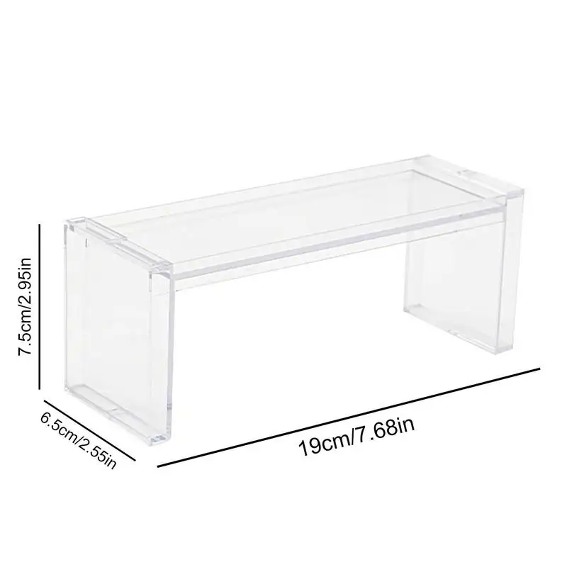 Transparent Stackable Desktop Storage Rack Cosmetics Storage Box Makeup Storage Shelves Transparent Sundries Organizer Shelf