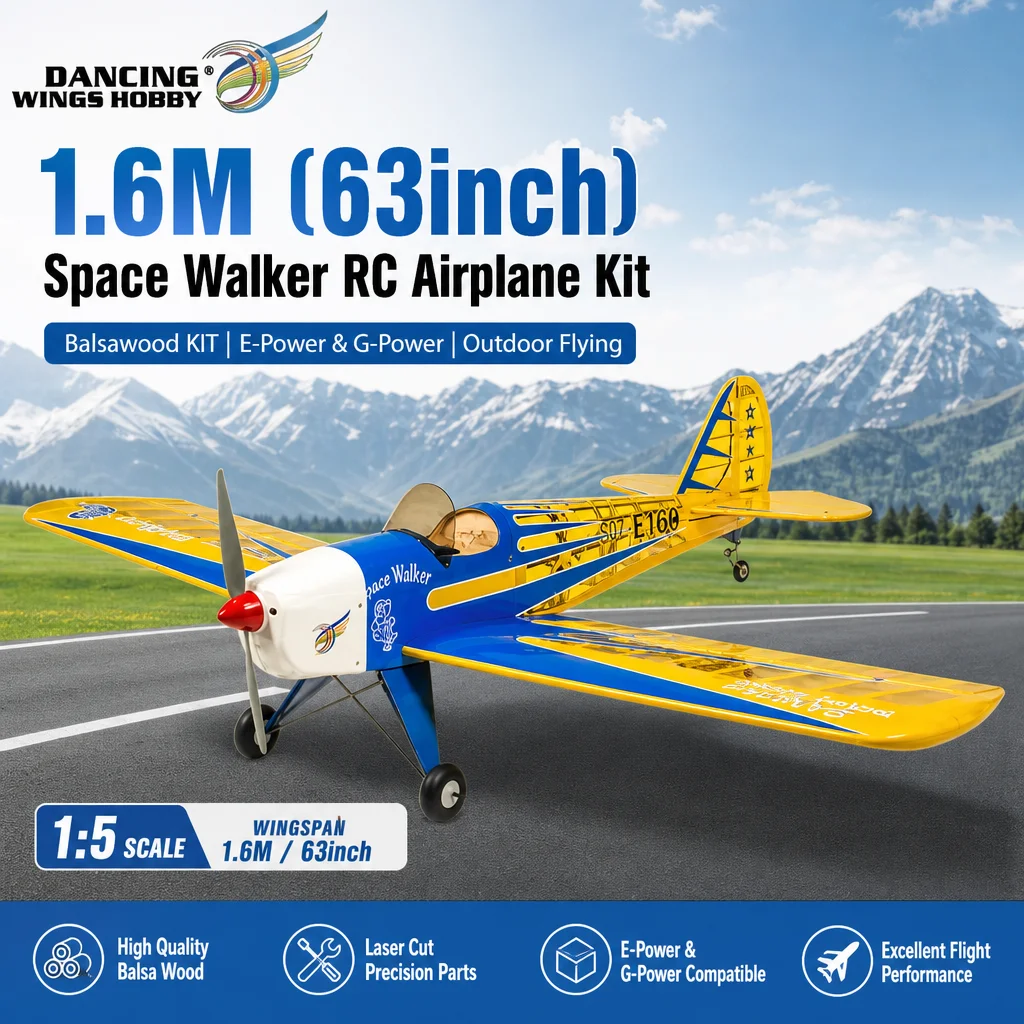 DW Hobby 1.6M Space Walker KIT – 63in 1:5 Scale Balsa Electric/Gas RC Plane S07