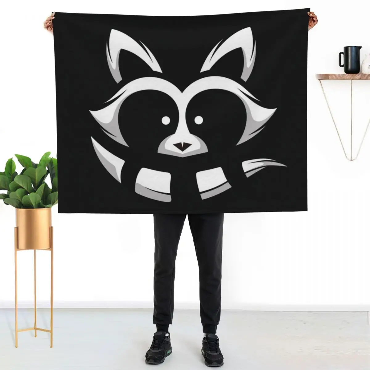 

Racoon Throw Blanket All Season Soft Lightweight Blanket for Home