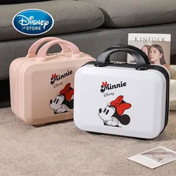 Disney Minnie Makeup Travel Case Hard Shell Cosmetic Bag Portable Makeup Bag Hand Luggage Mini Carrying Suitcase For Women Girls