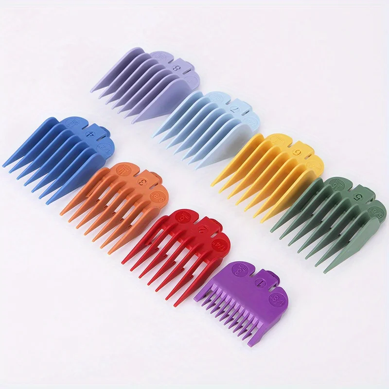 8/10Pcs Professional Hair Clipper Guards Barber Accessories Professional Trimmer Attachment Limit Combs Replacement Guards Set